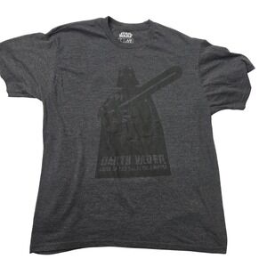 Star Wars Darth Vader Shirt Mens Large Gray Black Lord Galactic Empire Tee